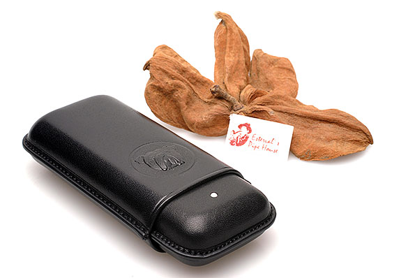 Alfred Dunhill Bulldog Cigar Case Robusto (2) Black [PA3012A]